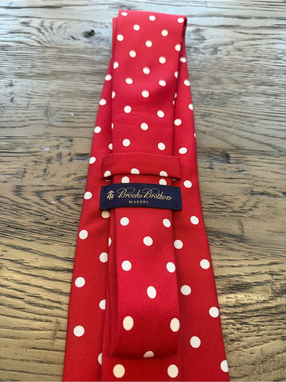 Brooks Brothers Red Tie with White Polka Dots